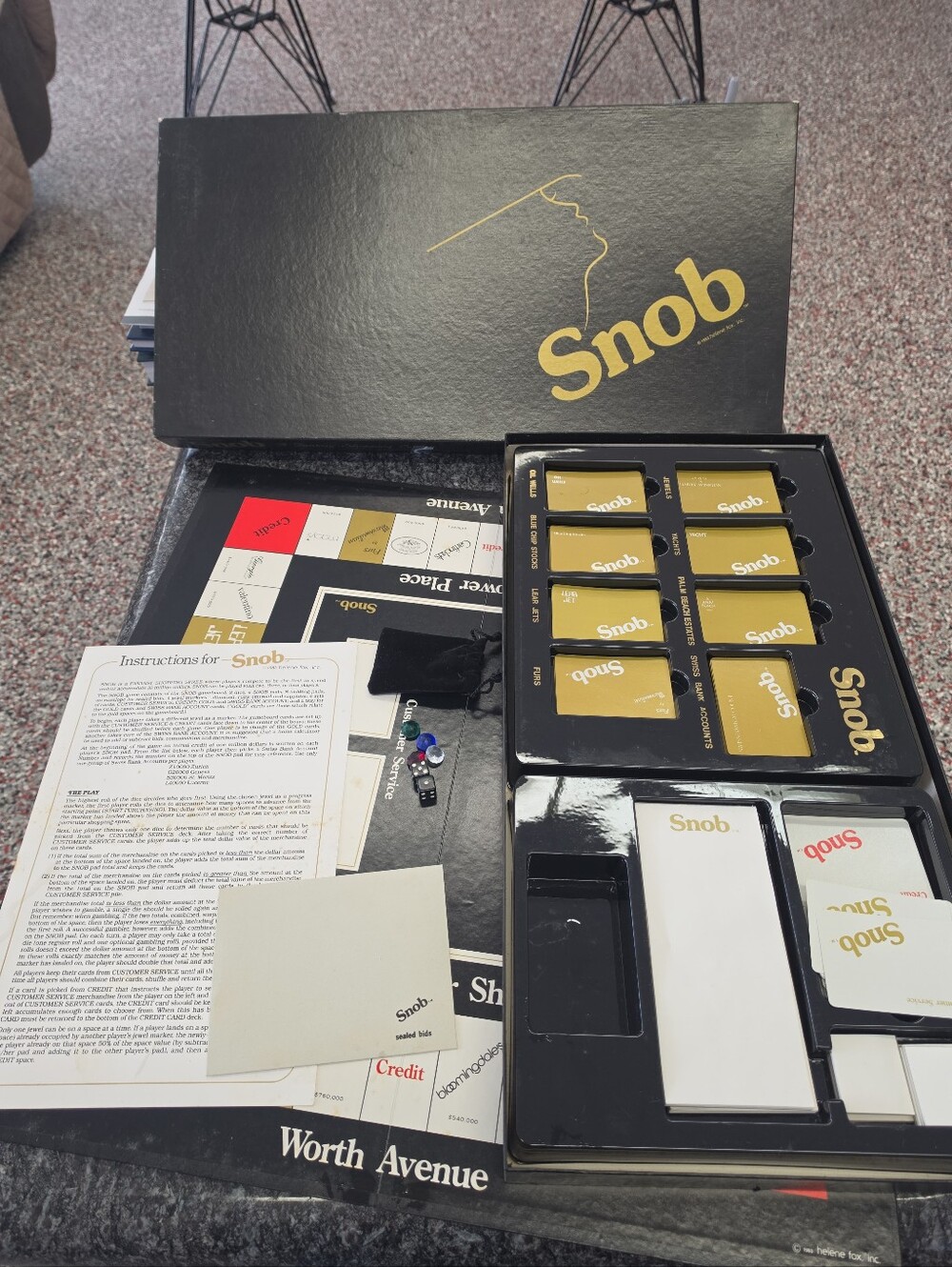 1983 Vintage Snob A Fantasy Shopping Spree Board Game Helene Fox Complete Rare